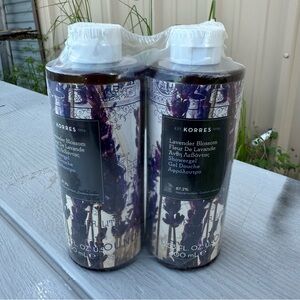 KORRES Lavender Blossom Shower Gel 400 ml 13.53 oz Set Lot Bundle x 2 SEALED NEW